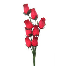 Load image into Gallery viewer, Bunch Of 8 Wooden Rose Stems In A Wide Range Of Colours Home Decor Artificial Flowers