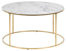 Load image into Gallery viewer, Bolton Coffee Table With Round White Marble Glass 80cm