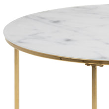 Load image into Gallery viewer, Bolton Coffee Table With Round White Marble Glass 80cm