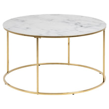 Load image into Gallery viewer, Bolton Coffee Table With Round White Marble Glass 80cm