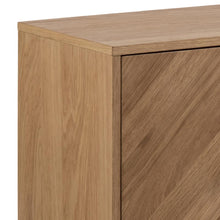 Load image into Gallery viewer, Beautiful Brighton Oak Buffet Sideboard Cabinet In Modern Herringbone Design 150x40x71cm