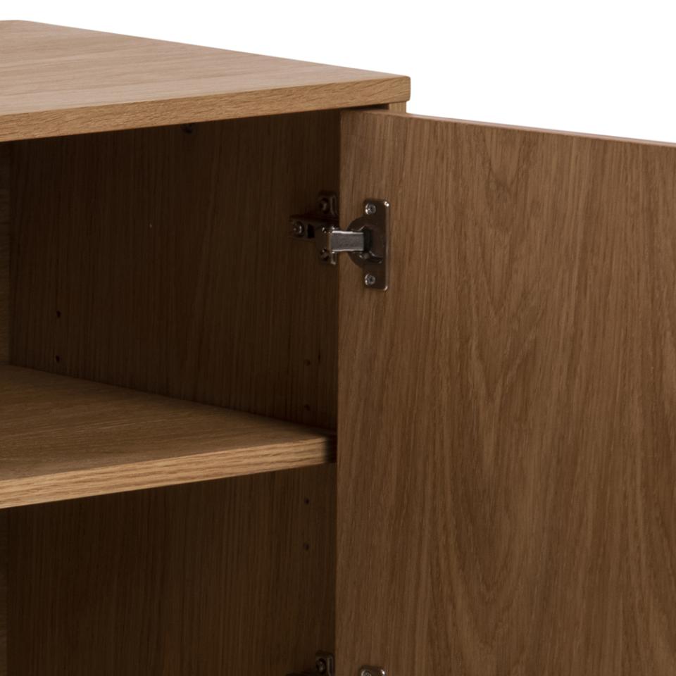 Beautiful Brighton Oak Buffet Sideboard Cabinet In Modern Herringbone Design 150x40x71cm