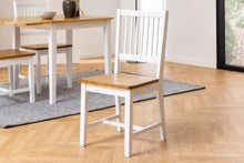 Load image into Gallery viewer, Brisbane White Lacquered Oak Stained Designer Dining Chair Set Of 2
