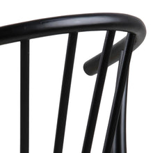 Load image into Gallery viewer, Cassandra Black Solid Oak Quality Paper Plaited Dining Chair, Set Of 2 Chairs