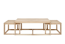 Load image into Gallery viewer, Cornus White Oak Coffee Table Set Versatile 120 x 60 cm With 2 Extra Discreet Tables