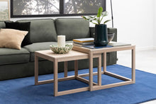 Load image into Gallery viewer, Cornus Square White Oak Coffee Table Versatile Designer Set 70 cm