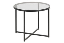 Load image into Gallery viewer, Cross Glass Designer Lamp Or Side Table In Clear, Smoked or Black, Round or Square Shape