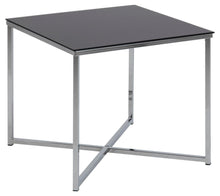 Load image into Gallery viewer, Cross Glass Designer Lamp Or Side Table In Clear, Smoked or Black, Round or Square Shape