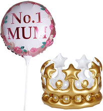 Load image into Gallery viewer, Number One Mum Balloon And Crown Set Mothers Day Or Birthday Celebration