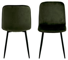 Load image into Gallery viewer, Delmy Dining Chairs In Olive Green Lloyd Fabric, Set Of 4, Next Day Delivery