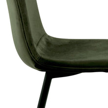 Load image into Gallery viewer, Delmy Dining Chairs In Olive Green Lloyd Fabric, Set Of 4, Next Day Delivery