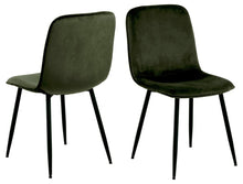 Load image into Gallery viewer, Delmy Dining Chairs In Olive Green Lloyd Fabric, Set Of 4, Next Day Delivery