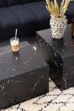 Load image into Gallery viewer, Dice Dadi Designer Coffee Table Set In Black Marble Large Square Display Units