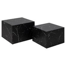 Load image into Gallery viewer, Dice Dadi Designer Coffee Table Set In Black Marble Large Square Display Units
