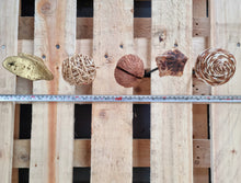 Load image into Gallery viewer, Mahogany Pod Exotic Wooden Flower Bunch In Brown 7 Stems 48cm