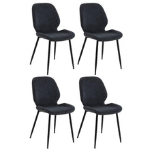 Load image into Gallery viewer, Femke Grey Elegant Anthracite Fabric Designer Dining Chair, Set Of 4 Chairs