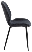 Load image into Gallery viewer, Femke Grey Elegant Anthracite Fabric Designer Dining Chair, Set Of 4 Chairs