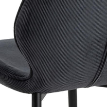 Load image into Gallery viewer, Femke Grey Elegant Anthracite Fabric Designer Dining Chair, Set Of 4 Chairs