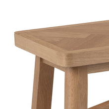 Load image into Gallery viewer, Gorgeous Long 2 Metre Galway Bench, Solid Lacquered Oak & Veneer Large Bench 200x36x45 cm