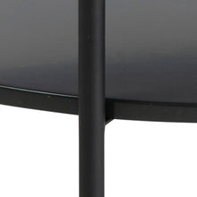 Load image into Gallery viewer, Goldington Coffee Table Round With Brown Marble Top, Black Shelf And Metal Base 80cm