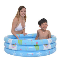 Load image into Gallery viewer, Great Value 39" Round Inflatable Pool Cute Alpaca Paddling Pool Baby Water Splash to Cool Down or Use as Ball Pit 100cm by 30cm in Pink or Blue