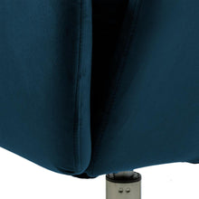 Load image into Gallery viewer, Comfort Lounger Haddam Blue Fabric Recliner Resting Chair With Stool And Swivel Function