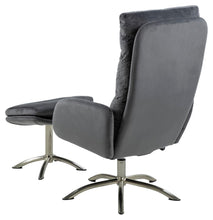 Load image into Gallery viewer, Comfort Lounger Haddam Grey Fabric Recliner Resting Chair With Stool And Swivel Function