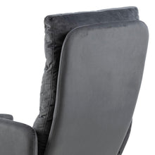 Load image into Gallery viewer, Comfort Lounger Haddam Grey Fabric Recliner Resting Chair With Stool And Swivel Function