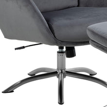Load image into Gallery viewer, Comfort Lounger Haddam Grey Fabric Recliner Resting Chair With Stool And Swivel Function