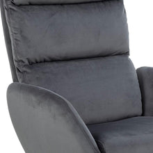 Load image into Gallery viewer, Comfort Lounger Haddam Grey Fabric Recliner Resting Chair With Stool And Swivel Function