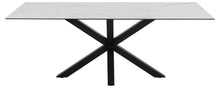 Load image into Gallery viewer, Heaven Large White Rectangle Dining Table Ceramic Sleek Modern Solid Metal Base 6/8 Seat 200x100