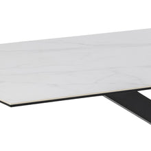 Load image into Gallery viewer, Heaven Large White Rectangle Dining Table Ceramic Sleek Modern Solid Metal Base 6/8 Seat 200x100