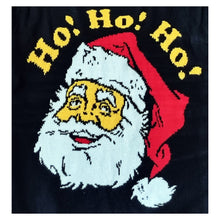 Load image into Gallery viewer, Christmas Sweater In Santa Ho Ho Ho Design, Black Xmas Santa Jumper Unisex 3 Sizes