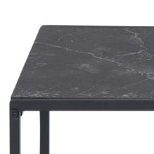 Load image into Gallery viewer, Infinity Black Melamine Marble Print Nest Of Tables Slim And Subtle Design 50x50x45cm