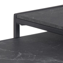 Load image into Gallery viewer, Infinity Black Melamine Marble Print Nest Of Tables Slim And Subtle Design 50x50x45cm