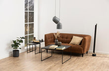 Load image into Gallery viewer, Infinity Black Melamine Marble Print Nest Of Tables Slim And Subtle Design 50x50x45cm