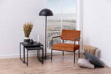 Load image into Gallery viewer, Infinity Black Melamine Marble Print Nest Of Tables Slim And Subtle Design 50x50x45cm