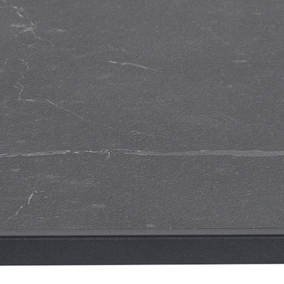 Infinity Black Melamine Marble Print Side Or Lamp Table 50x50x45cm