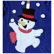 Load image into Gallery viewer, Christmas Jumper, Juggling Snowman Unisex Sweater Blue Xmas Novelty Dress Up, Mens Womens
