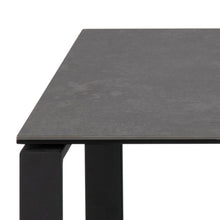 Load image into Gallery viewer, Katrine Black Ceramic Coffee Table Set, 2 Moveable Rectangle Tables 115x55cm 69x40cm