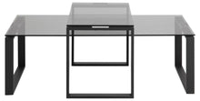 Load image into Gallery viewer, Katrine Coffee Table Superior Smoked Glass Furniture Set 115x55cm 69x40cm