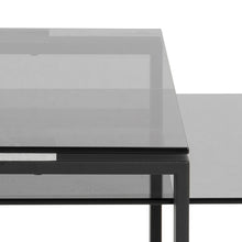 Load image into Gallery viewer, Katrine Coffee Table Superior Smoked Glass Furniture Set 115x55cm 69x40cm
