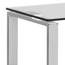 Load image into Gallery viewer, Katrine Console Table With Glass Top And Metal Chrome Frame 110x40cm