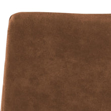 Load image into Gallery viewer, Kimmy Designer Bar Stools, Set Of 2 Brown Fabric Barstools, Adjustable Black Metal Base