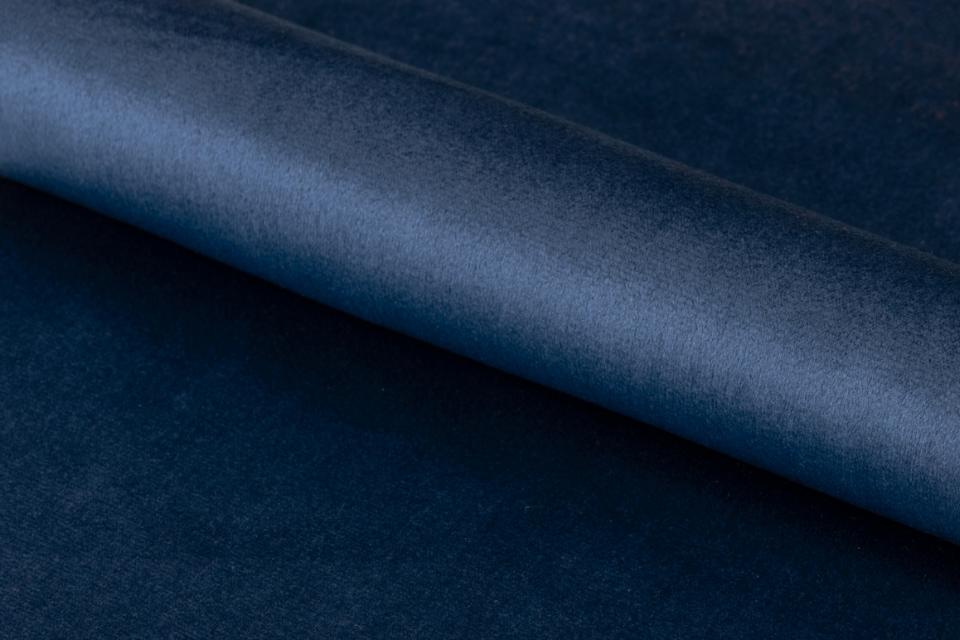 Lima Blue Upholstered Velvet Accent Chair, Spacious Fabric Lounge Resting Armchair