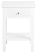 Load image into Gallery viewer, Linnea Bedside Table With 1 Drawer And Shelf 45x34x62.8 cm Lavish White Bedroom Furniture