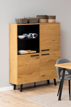 Load image into Gallery viewer, Mallow Melamine Wild Oak Storage Display Cabinet With 3 Doors Spacious 120x40x158cm IN STOCK NOW