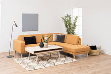 Load image into Gallery viewer, Marte Oak Coffee Table With Compartment Shelf White 130x70cm