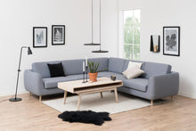 Load image into Gallery viewer, Marte Oak Coffee Table With Compartment Shelf White 130x70cm