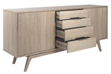Load image into Gallery viewer, Marte White Oil Sideboard High Class Large Solid Oak Cabinet 2 Doors, 4 Drawers 180x44x84cm